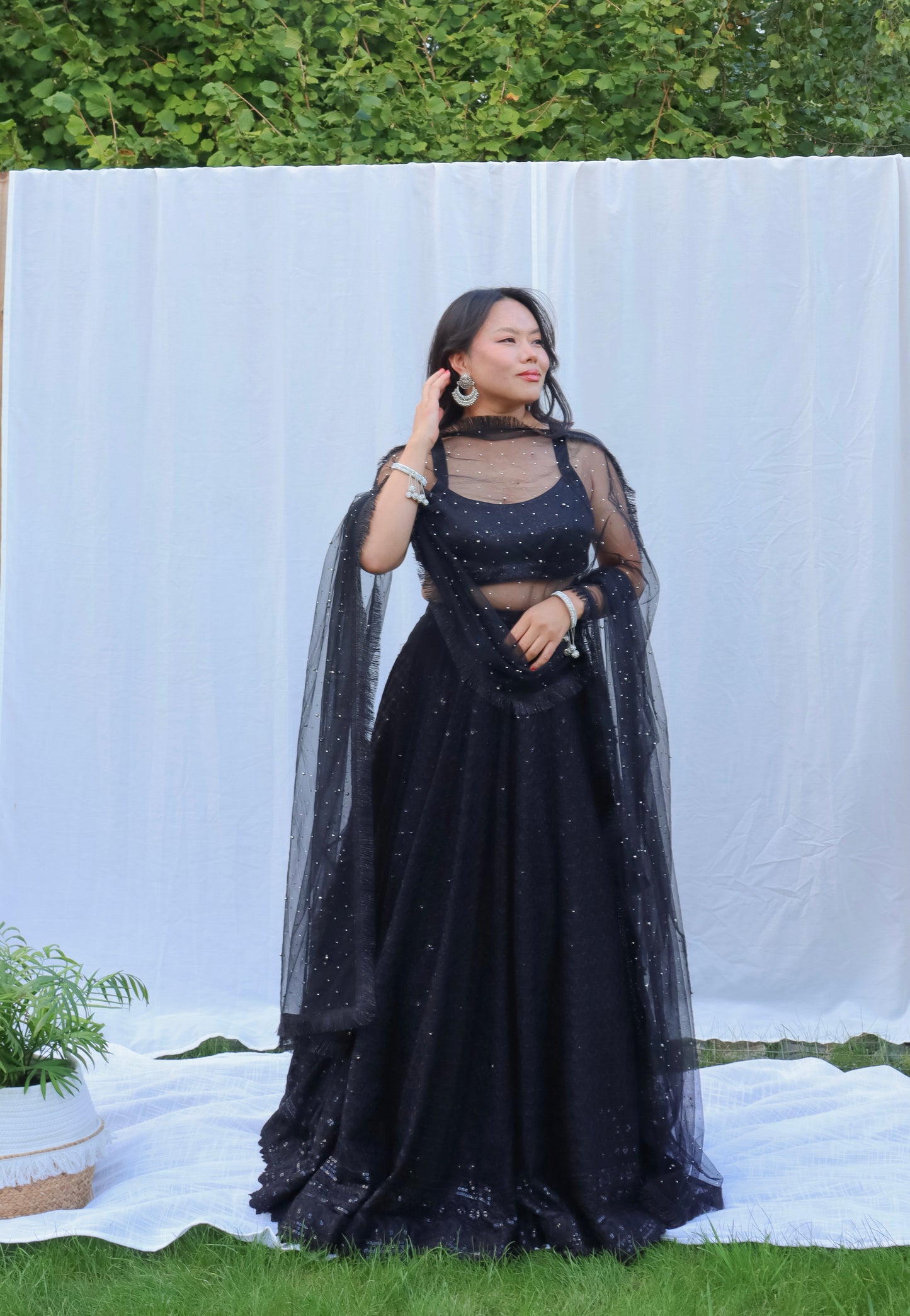 Black lehenga set