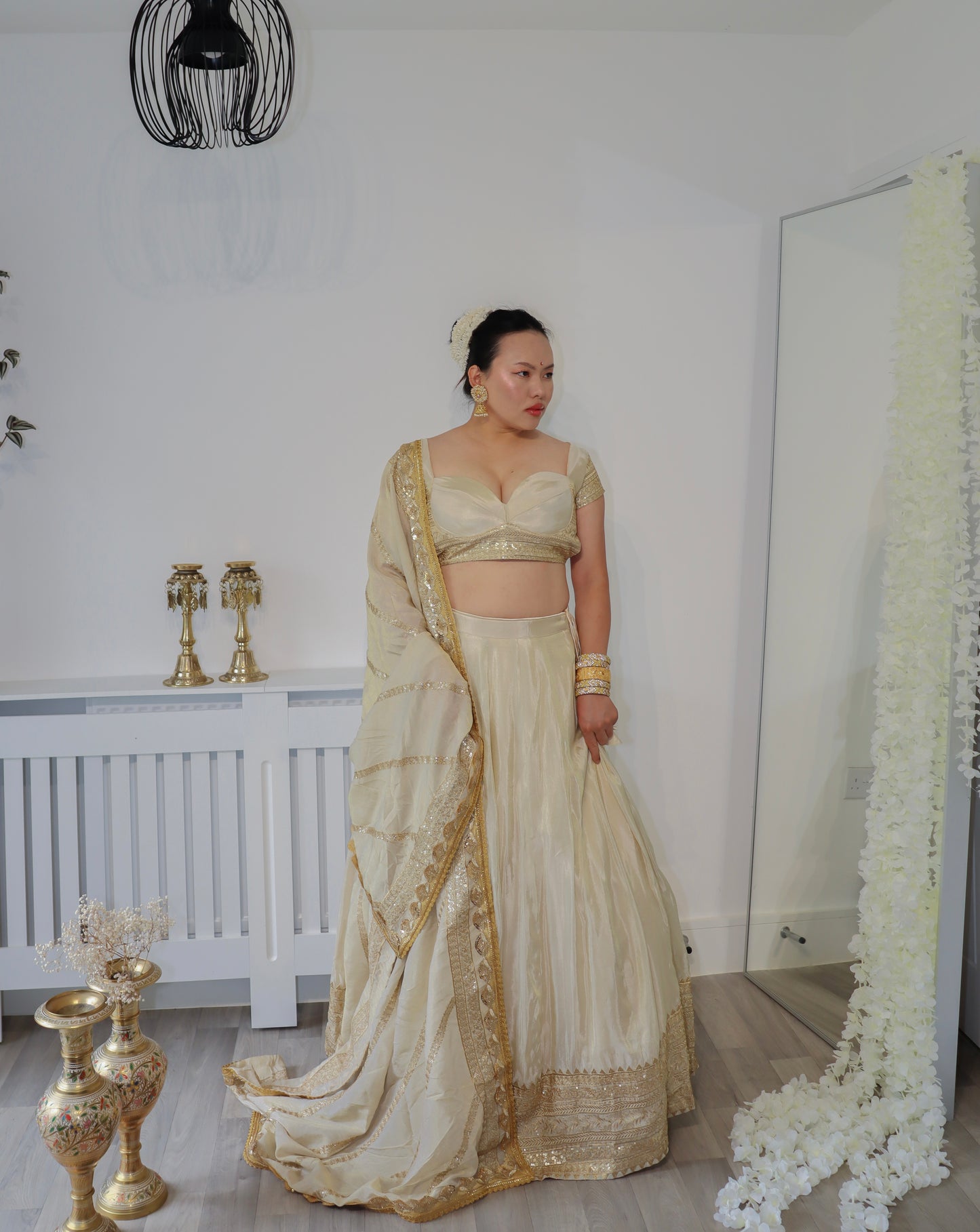 Banarasi tissue silk lehenga set