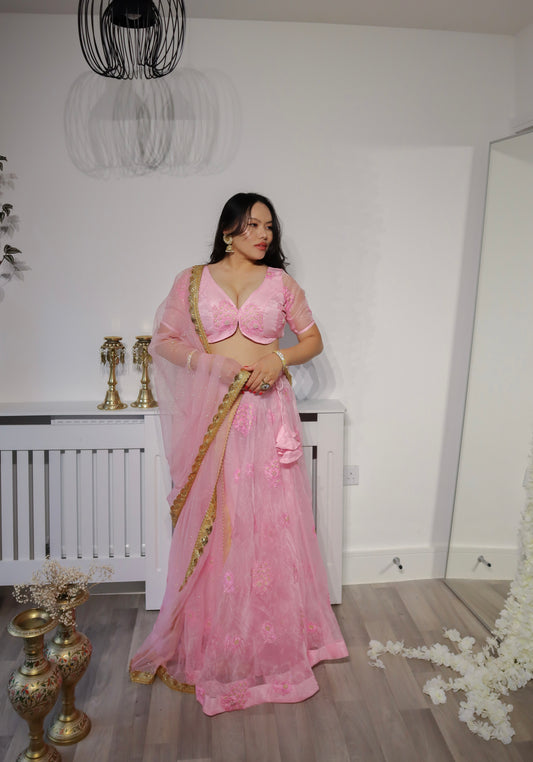 Light pink lehenga set