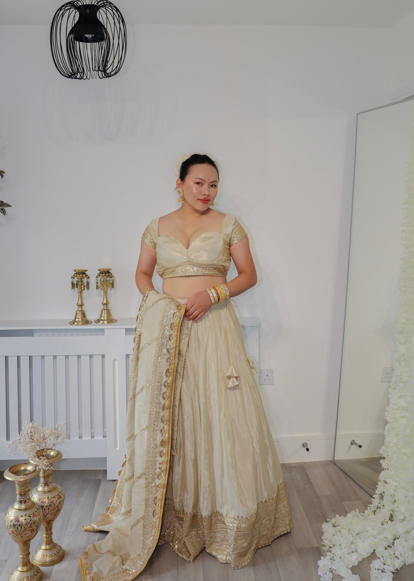 Banarasi tissue silk lehenga set