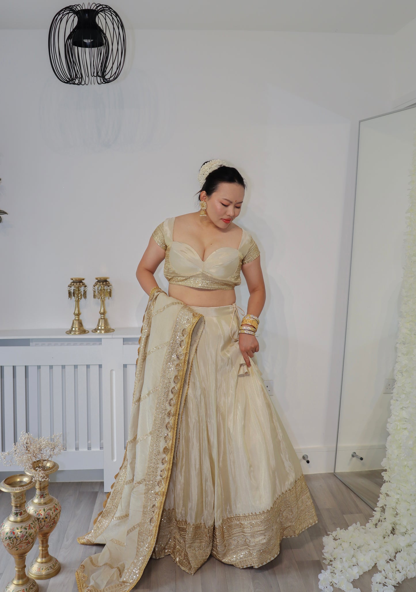 Banarasi tissue silk lehenga set